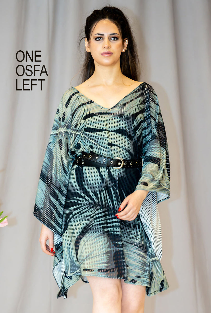 PALM LEAVES KAFTAN W/ BELT