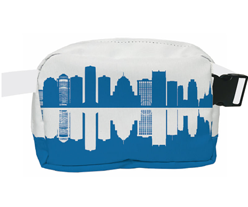 DETROIT BLUE & WHITE SKYLINE BELT BAG