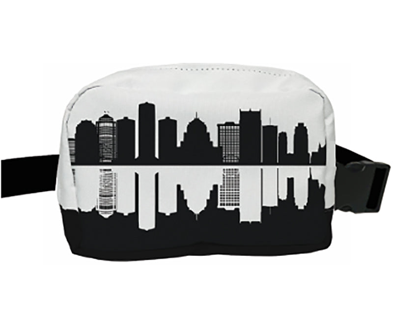 DETROIT BLACK & WHITE SKYLINE BELT BAG