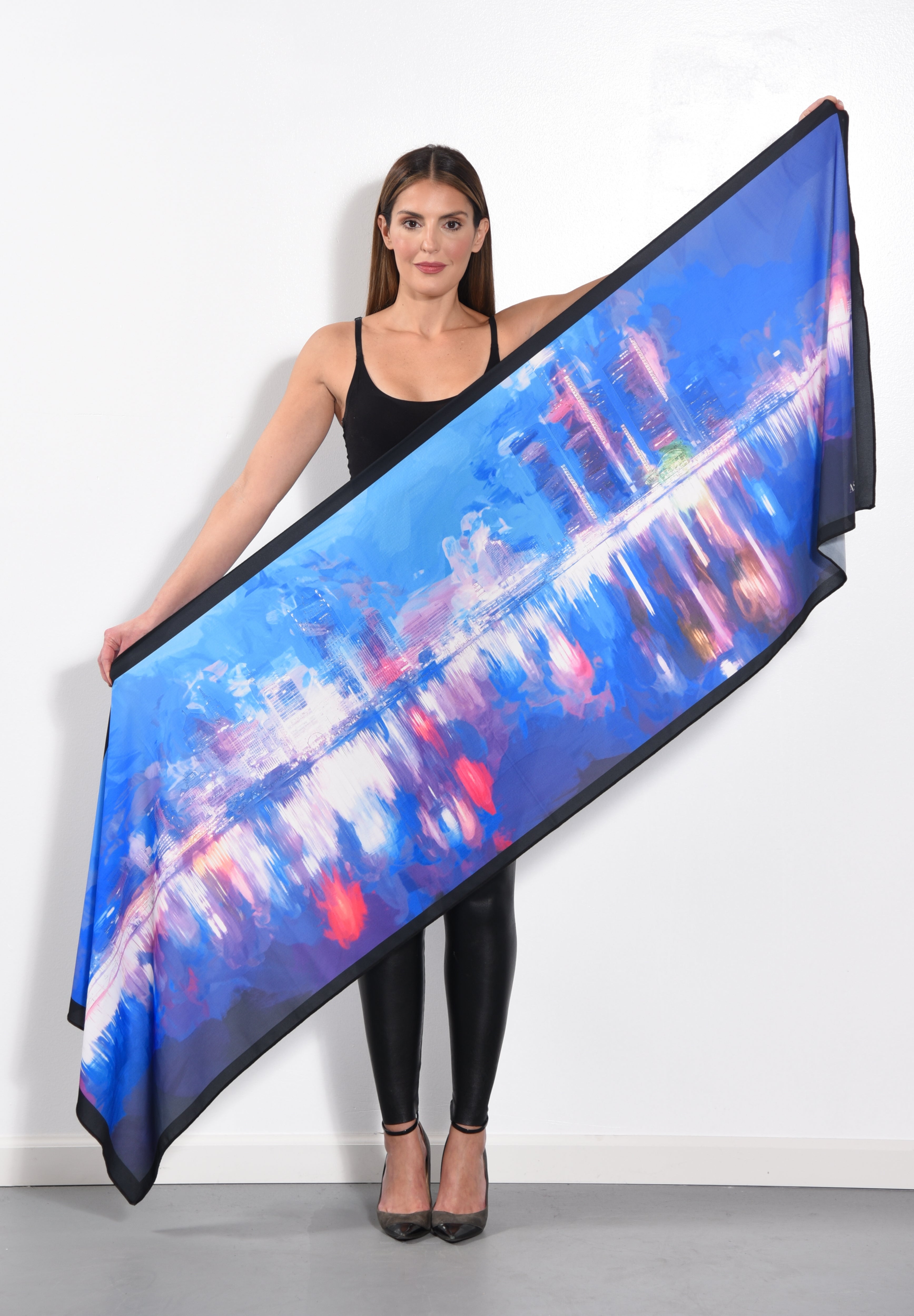 EXTRA LARGE ABSTRACT DETROIT SHAWL