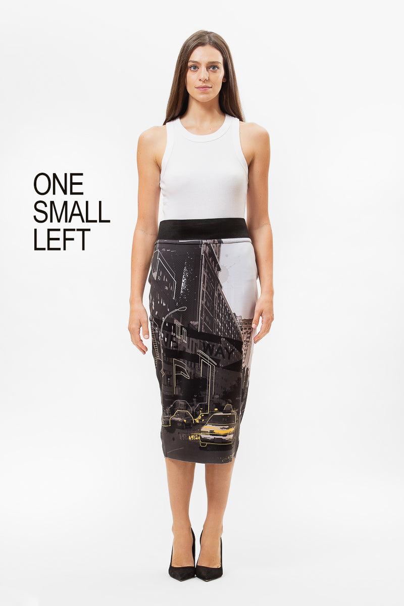 REVERSIBLE NYC PENCIL SKIRT - 1X SMALL LEFT