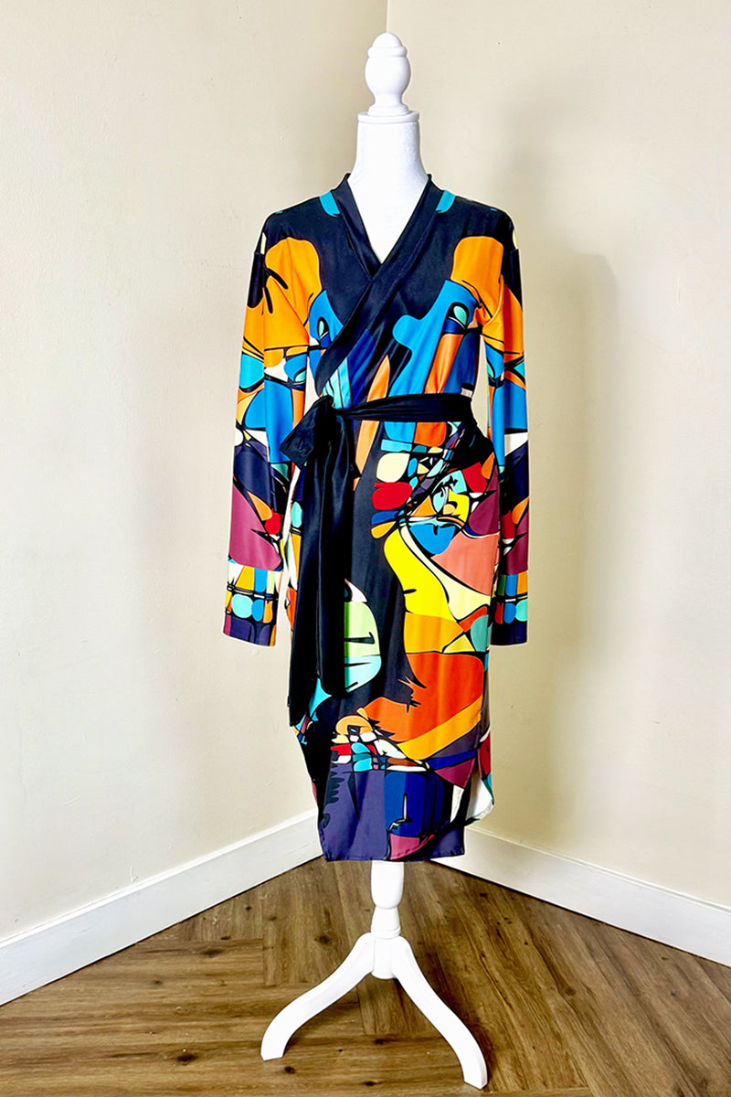 NYC 'URBAN TAPESTRY' WRAP DRESS