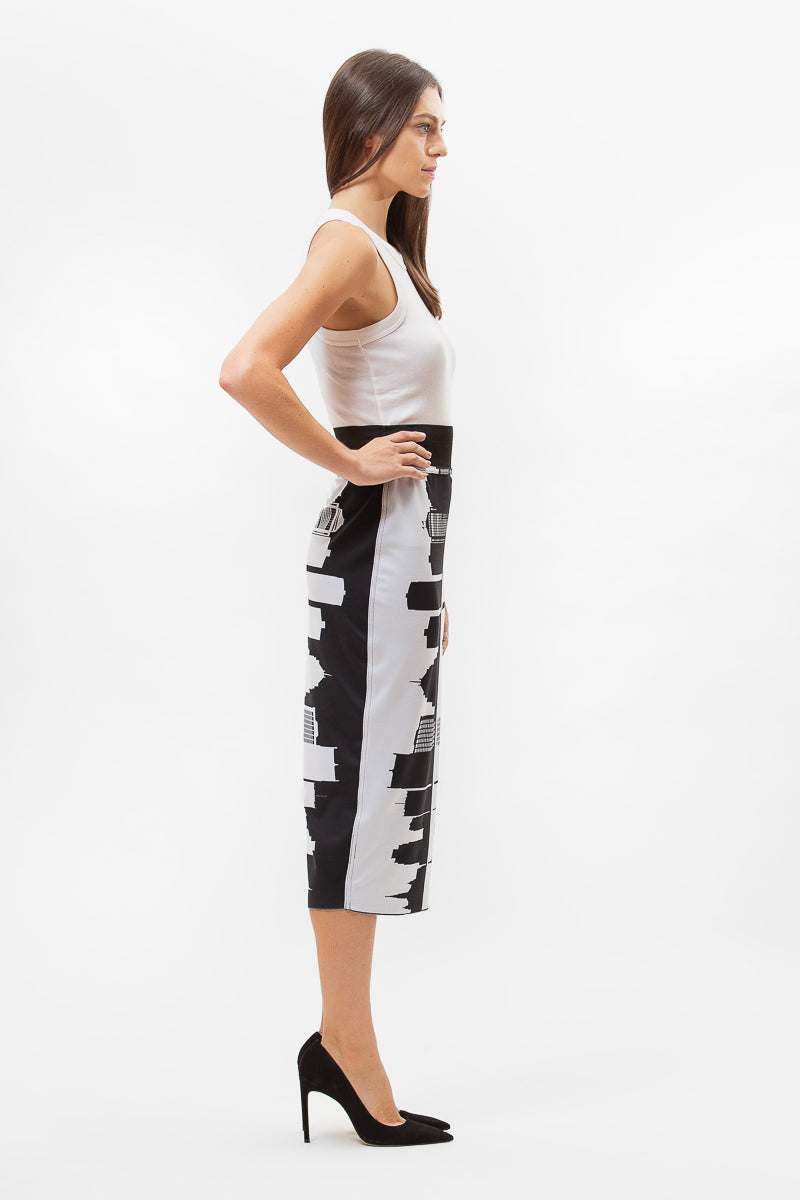 REVERSIBLE DETROIT PENCIL SKIRT